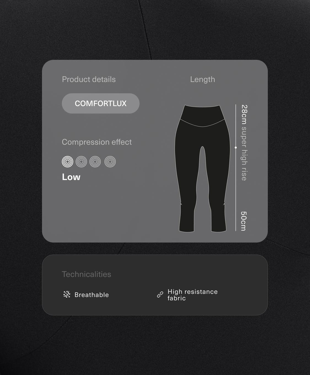 OYSHO Леггинсы-капри Comfortlux Super с высокой посадкой 50 см, черный