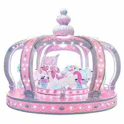 Электрическая карусель «Корона Принцессы» розовая, 12 мест