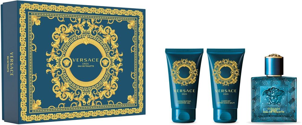 Versace eau de toilette 50 мл + гель для душа 50 мл + aftershave balm 50 мл Eros