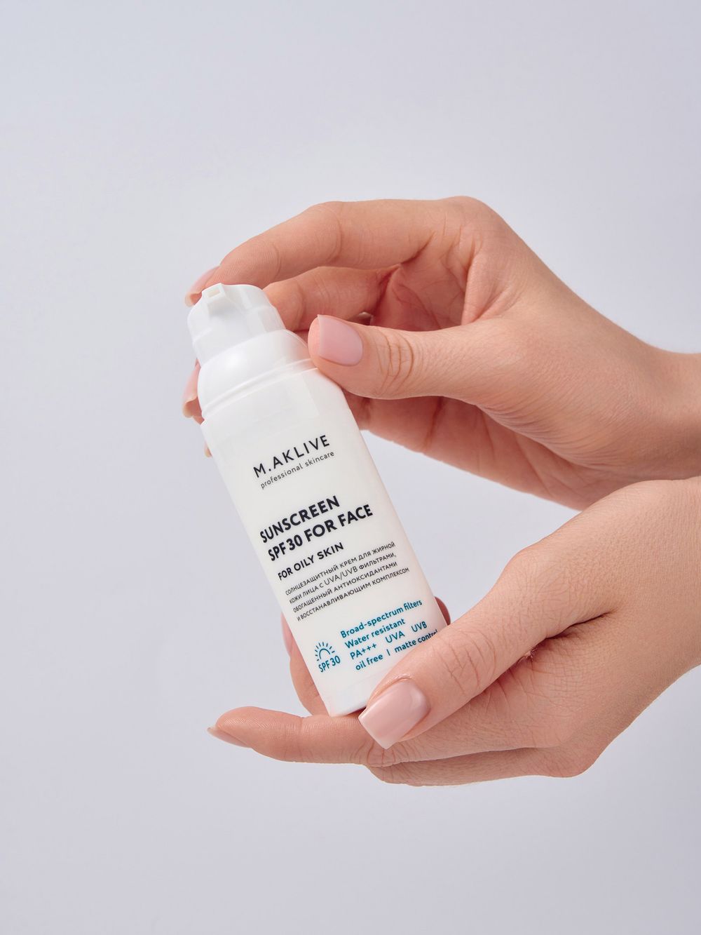 M.Aklive Солнцезащитный крем SPF30 для жирной кожи лица, 50 мл