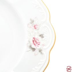Блюдо овальное Bernadotte Серая роза золото 36 см