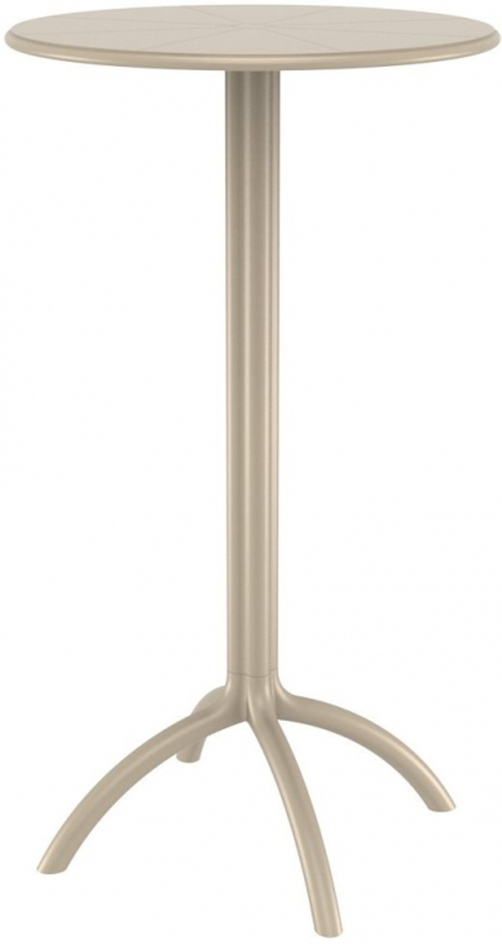 Стол пластиковый барный Siesta Contract Octopus Bar, бежевый