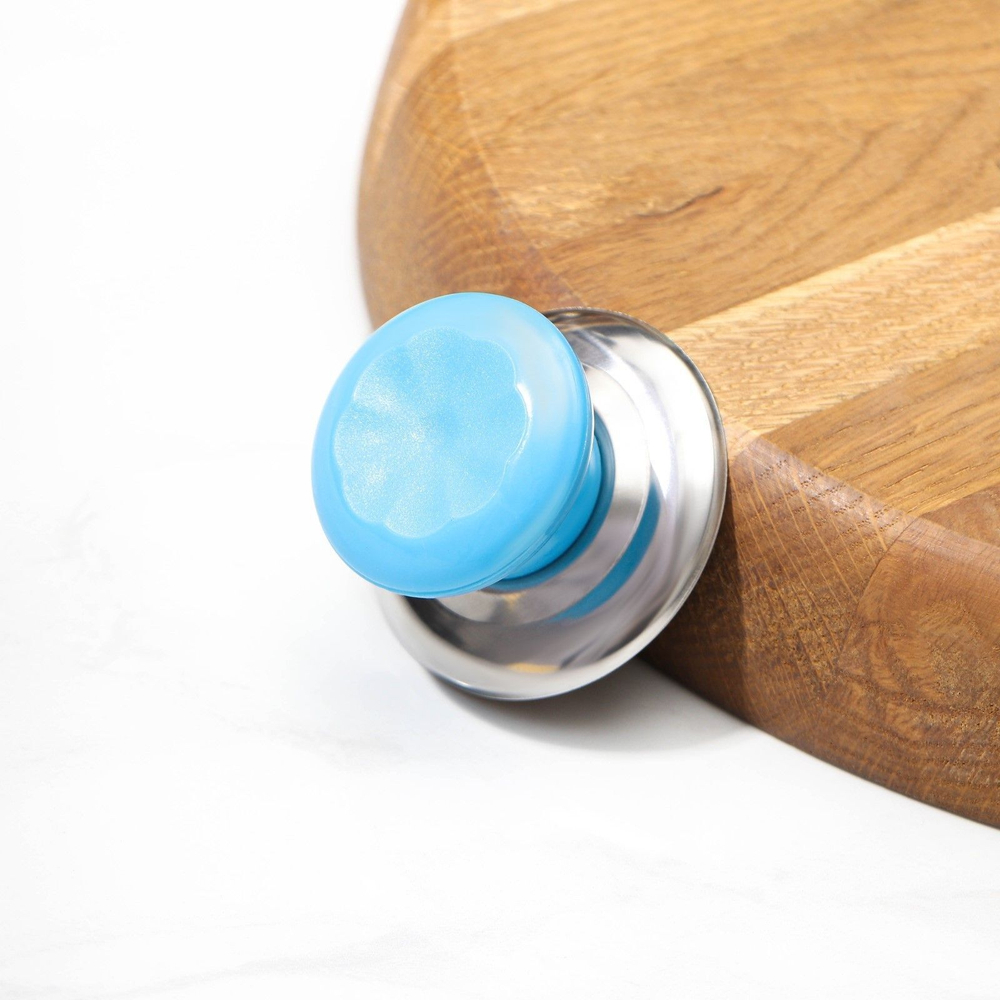 Ручка для крышки на посуду Доляна «Гевни», d=4,5 см, цвет синий