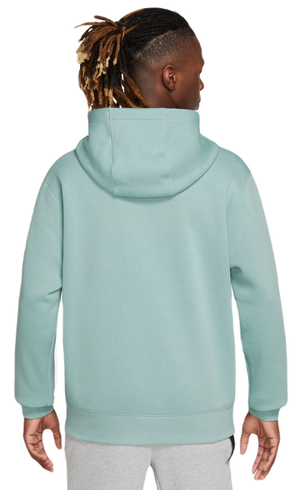 Мужская теннисная кофта Nike Swoosh M Club Hoodie FZ BB - mineral/mineral/white