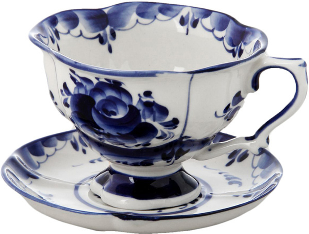 Гжель. Чайная пара.