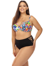 Раздельный купальник plus size с принтом на лифе (Размер: 85H/42) (Цвет: разноцветный)