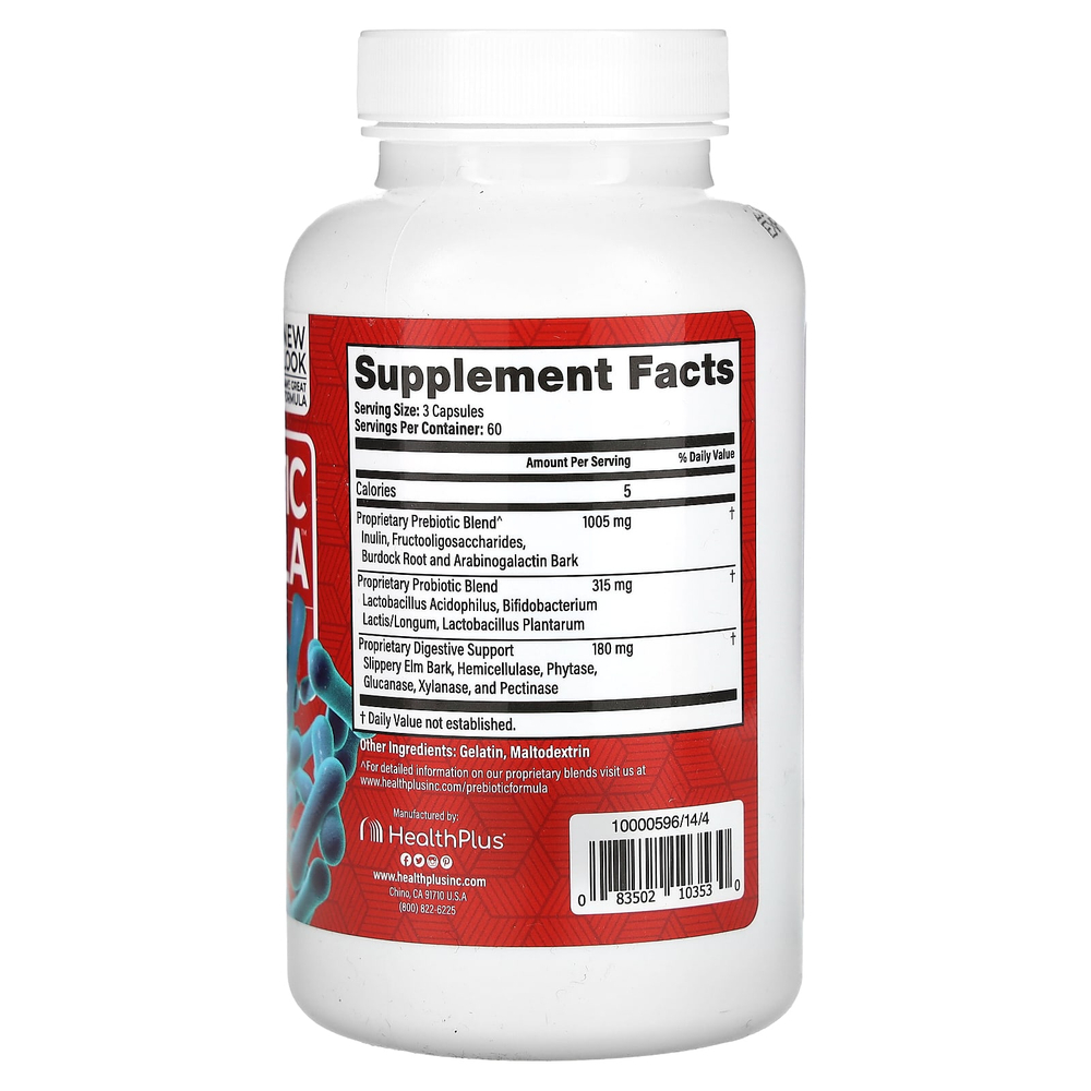 Health Plus, пребиотик, 180 капсул