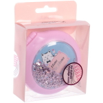 Расческа массажная складная с зеркалом, круглая «Monaco - Cat Mat», микс 4 цвета, 7 см (коробка PVC)