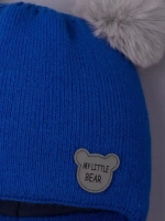 Шапка детская зимняя вязаная с ушками