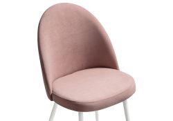 Стул на металлокаркасе Дагрун пыльно-розовый / белый каркас