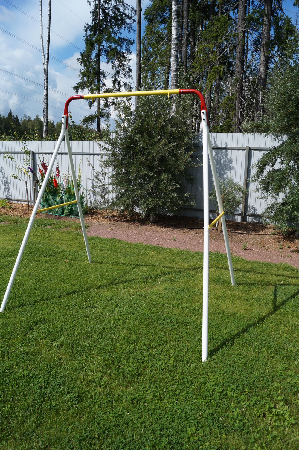 Качели-стойка детские уличные (белый)