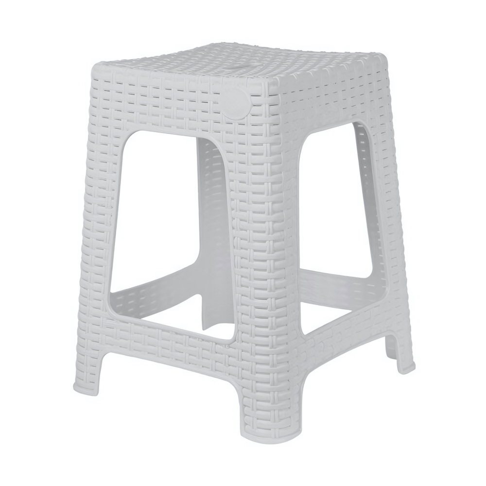 Табурет квадратный Rattan 363х363х448мм Утренний туман