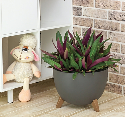 Кашпо ФЛОРИАН с внутренней вставкой на ножках D350 мм 12л