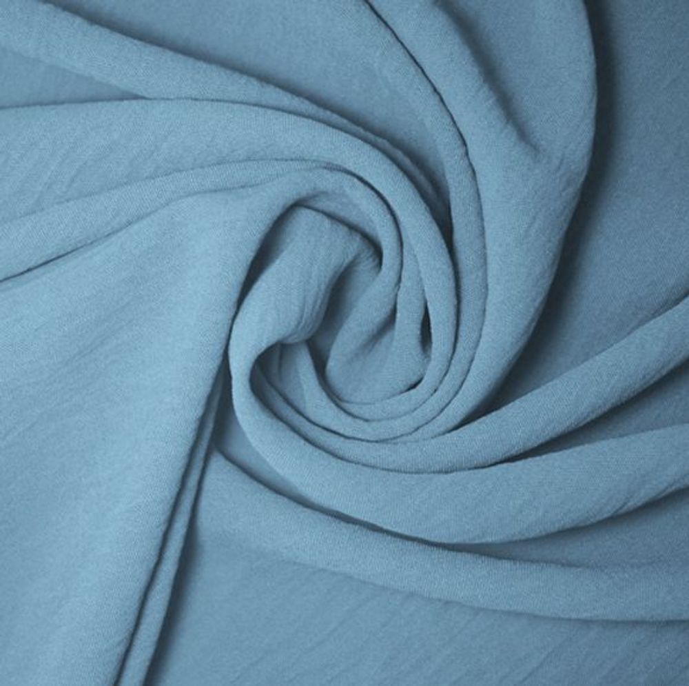 Креп креш, 260 гр/м.п, ш. 150 см, джинсовый