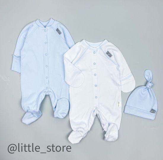 Комплект "Нежный возраст" белый/голубой