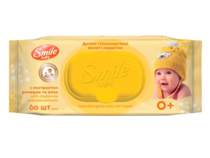 ВЛАЖНЫЕ САЛФЕТКИ ДЕТСКИЕ SMILE BABY АЛОЭ РОМАШКА ФИТО ЛИНИЯ С КЛАПАНОМ 60ШТ