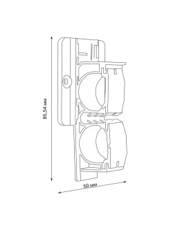 Крепеж для напольного плинтуса Smartprofile Aqua 37