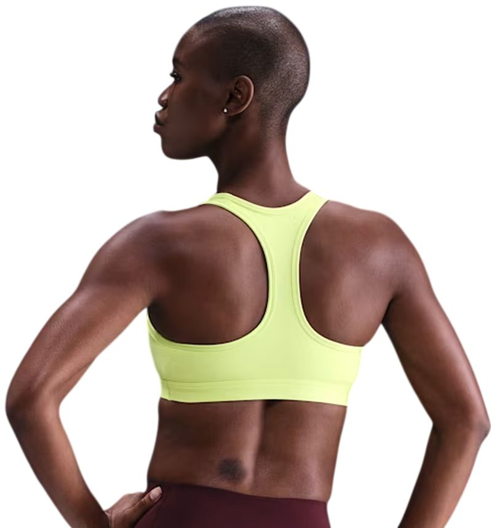 Теннисный бюстгальтер Nike Swoosh Medium Support Non-Padded Sports - light lemon twist/stone mauve/white