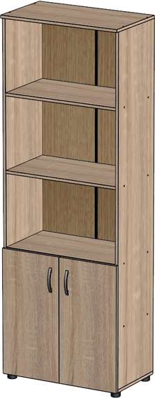 Стеллаж полуоткрытый Стандарт Про дуб сонома