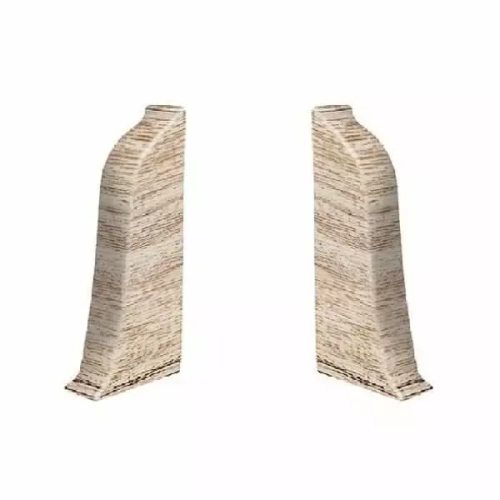 Торцевые заглушки для плинтуса ПВХ Aberhof 60мм, 2232 Дуб Белый (левая/правая)