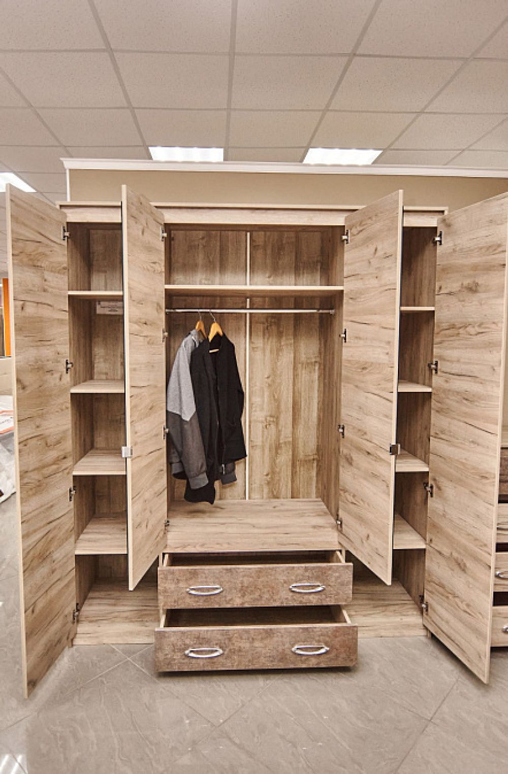 Дакота Шкаф 4-х ств с ящ (540)