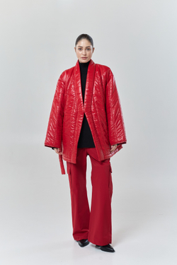 Пуховик - Кимоно укороченный