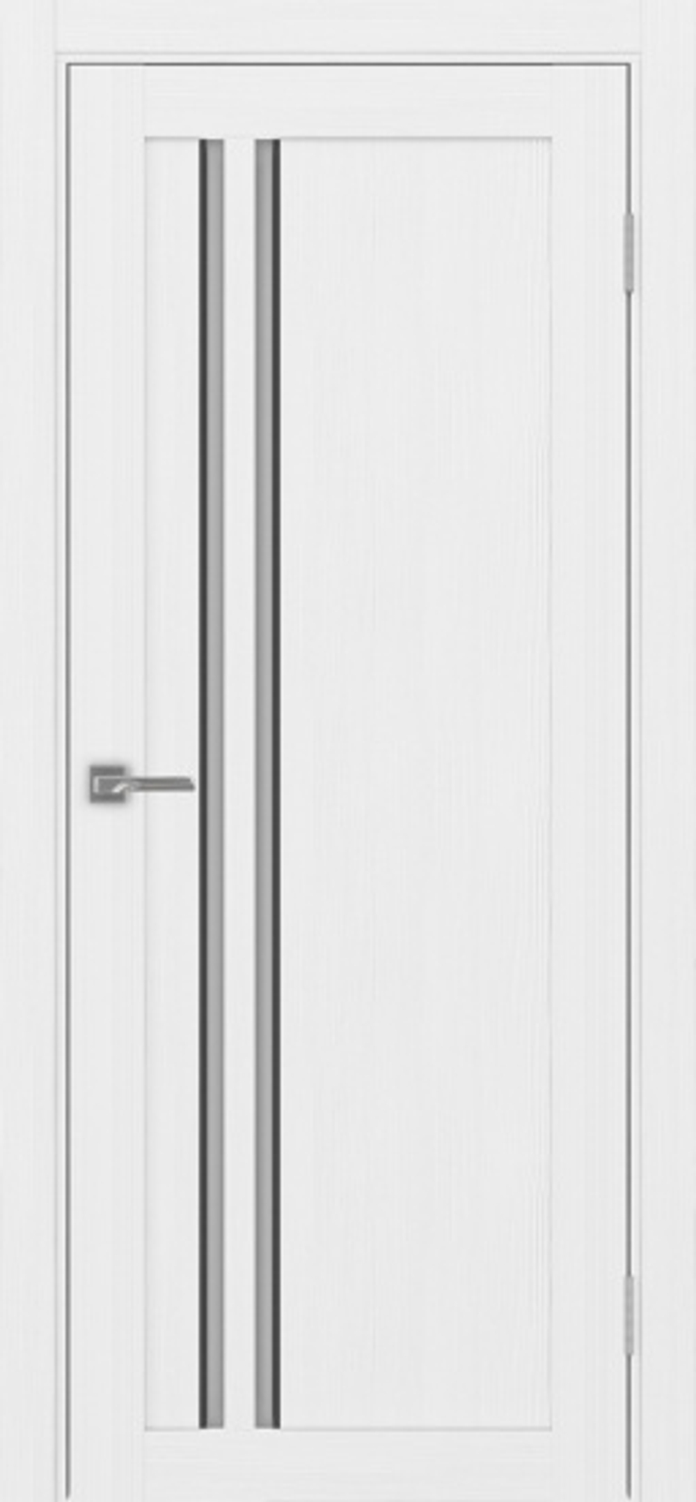 Межкомнатная дверь Optima Porte ТУРИН 525АПСSB.121 Молдинг AL чёрный + Стекло