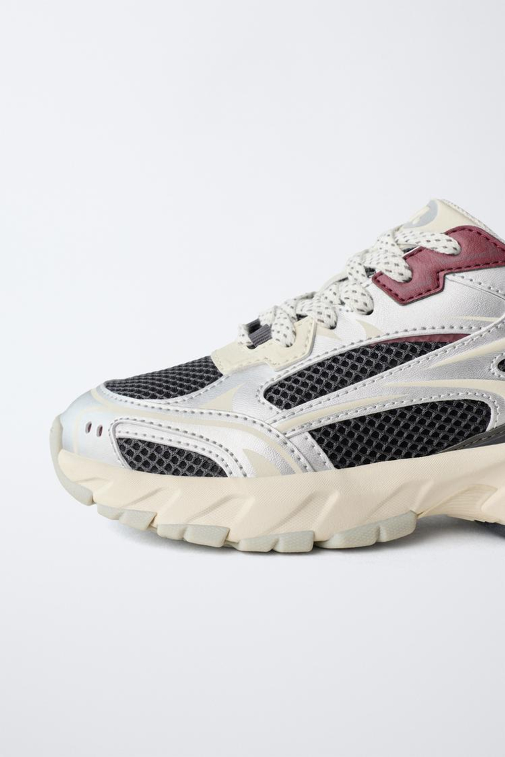 ZARA СПОРТИВНЫЕ КРОССОВКИ С СЕТЧАТЫМИ ДЕТАЛЯМИ, РАЗНОЦВЕТНЫЙ