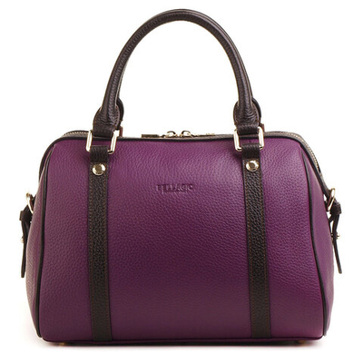 887/10 BG кожа баклаж. /кофе (сумка жен.)