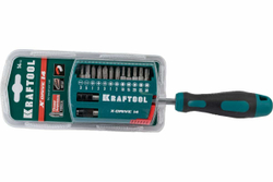 Набор: отвертка-битодержатель с насадками KRAFTOOL X-Drive-14 14 шт. 25814