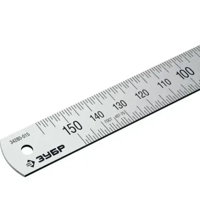 ЗУБР / 15см, усиленная нержавеющая линейка