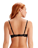 Кружевной бюстгальтер с формованными чашками Amy (Размер: 32A) (Цвет: черный с розовым)