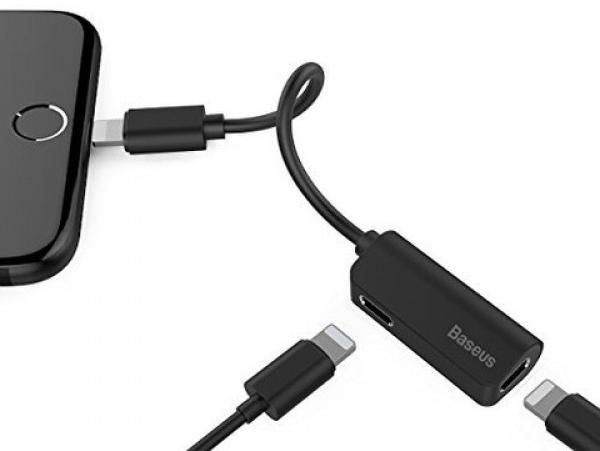 Аудио-переходник Baseus L37 IP Male to iP+iP Female Adapter (2 порта Lightning) CALL37-01 Черный