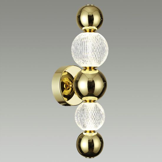 5008/7WL L-VISION ODL23 573 золотой/прозрачный/металл/акрил Бра LED 7W 4000K 380Лм CRYSTAL