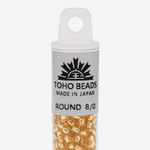 Японский бисер TOHO Round 8/0 (№22), с внутренним серебрением, прозрачный