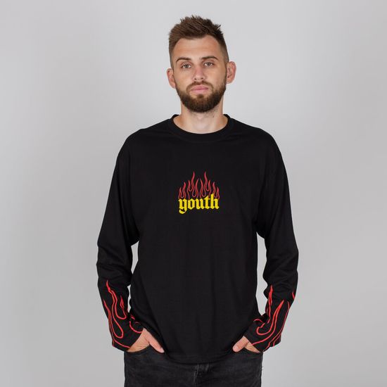 Лонгслив ЮНОСТЬ™ Cyber Flame Черный