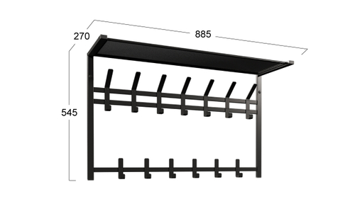Вешалка с полкой 2-х ярусная Торонто 32