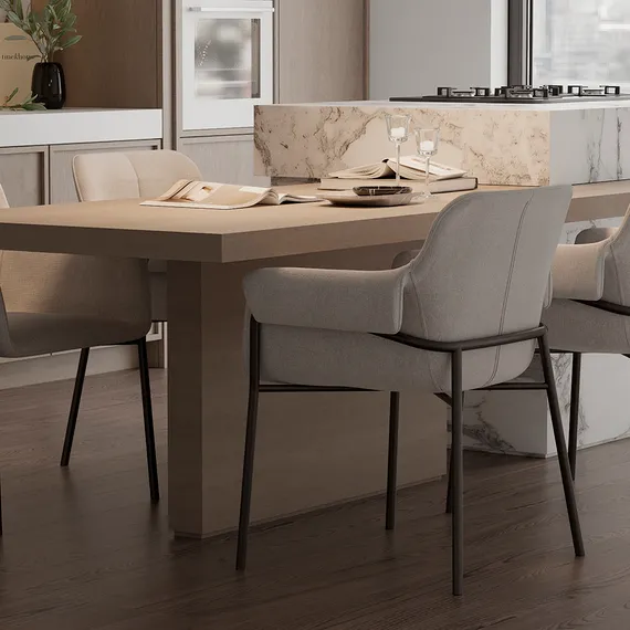 Стул-кресло Luras светло-серый шенилл