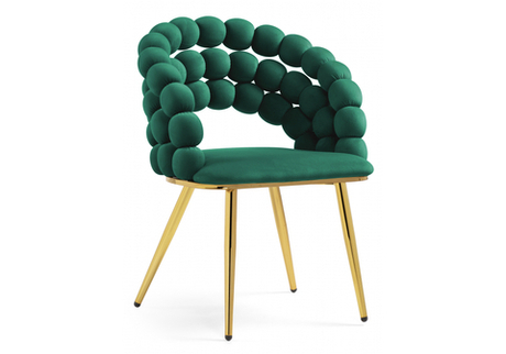 Стул на металлокаркасе Woodville Ball green, gold