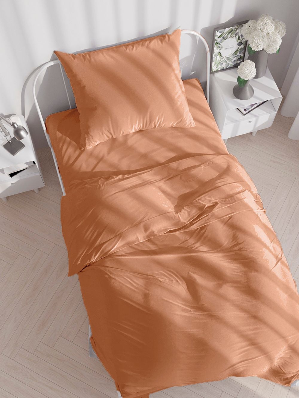 Наволочка 1шт Полисатин Simple House "Золотая охра" 70x70 см