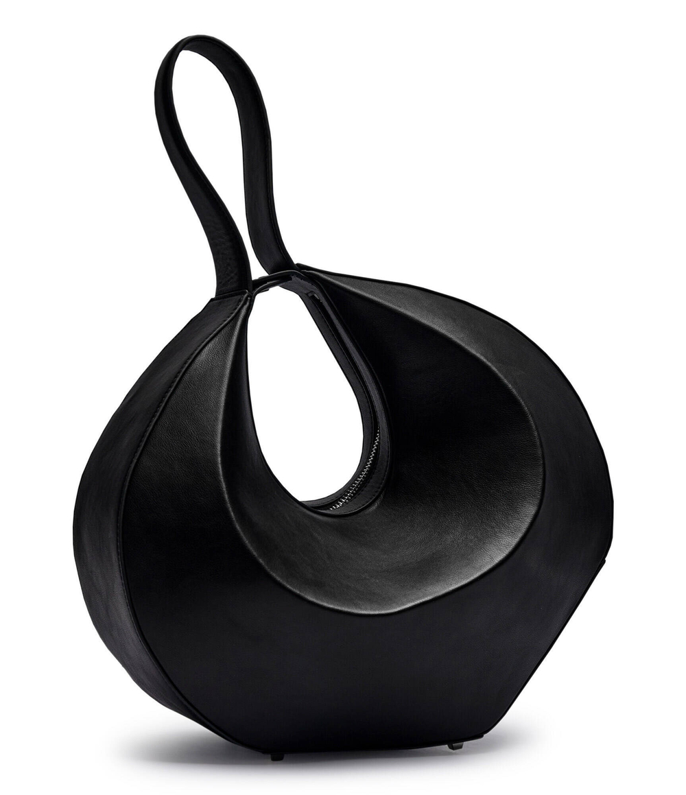 Кожаная сумка хобо Patrizia Pepe - черный(8B0046 L047)