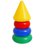 Пирамидка 3 кольца, 1 конус (Крошка Я)