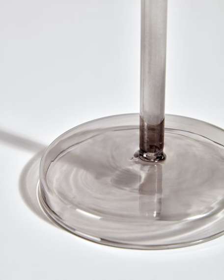 Подсвечник Zulma 25 см, серое стекло