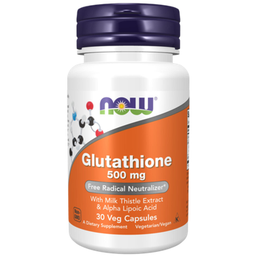 Now Foods Glutathione 500 mg 30 / 60 veg capsules, Глутатион