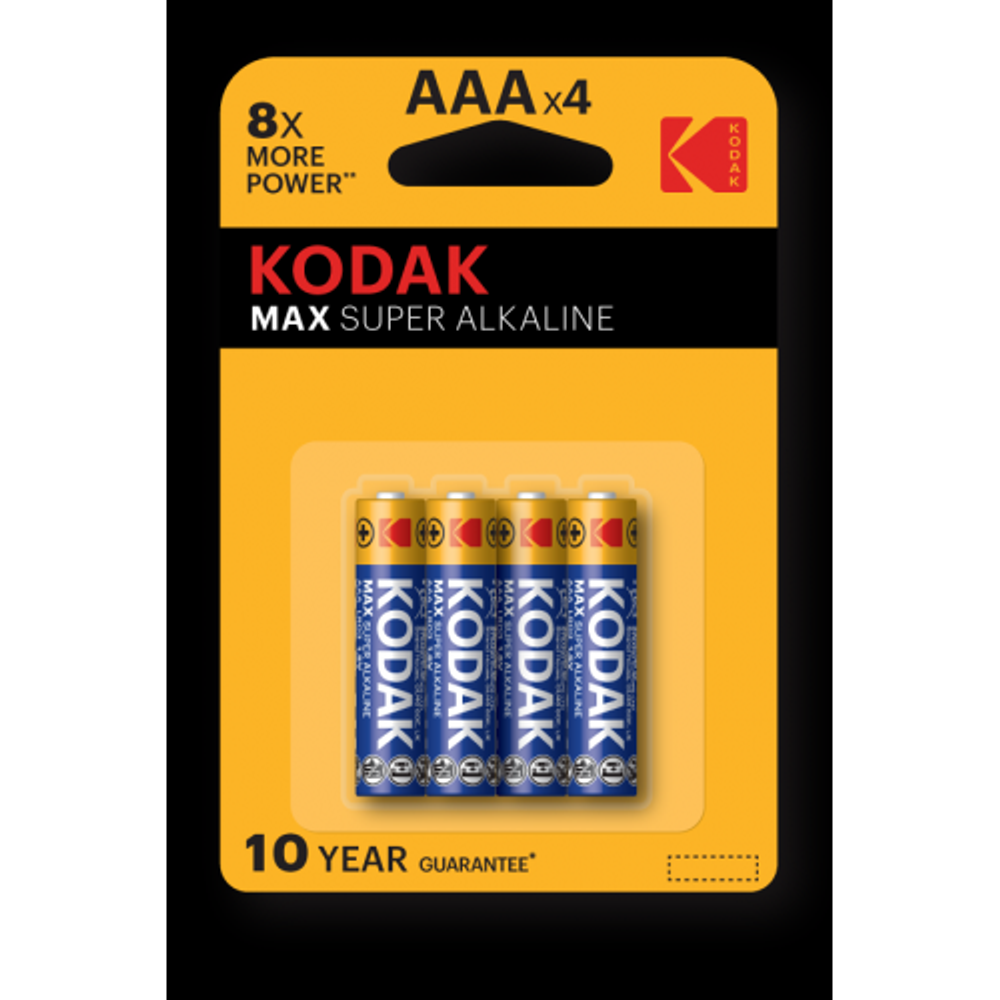 Батарейки Kodak LR03-4BL MAX SUPER Alkaline [K3A-4] | Kodak