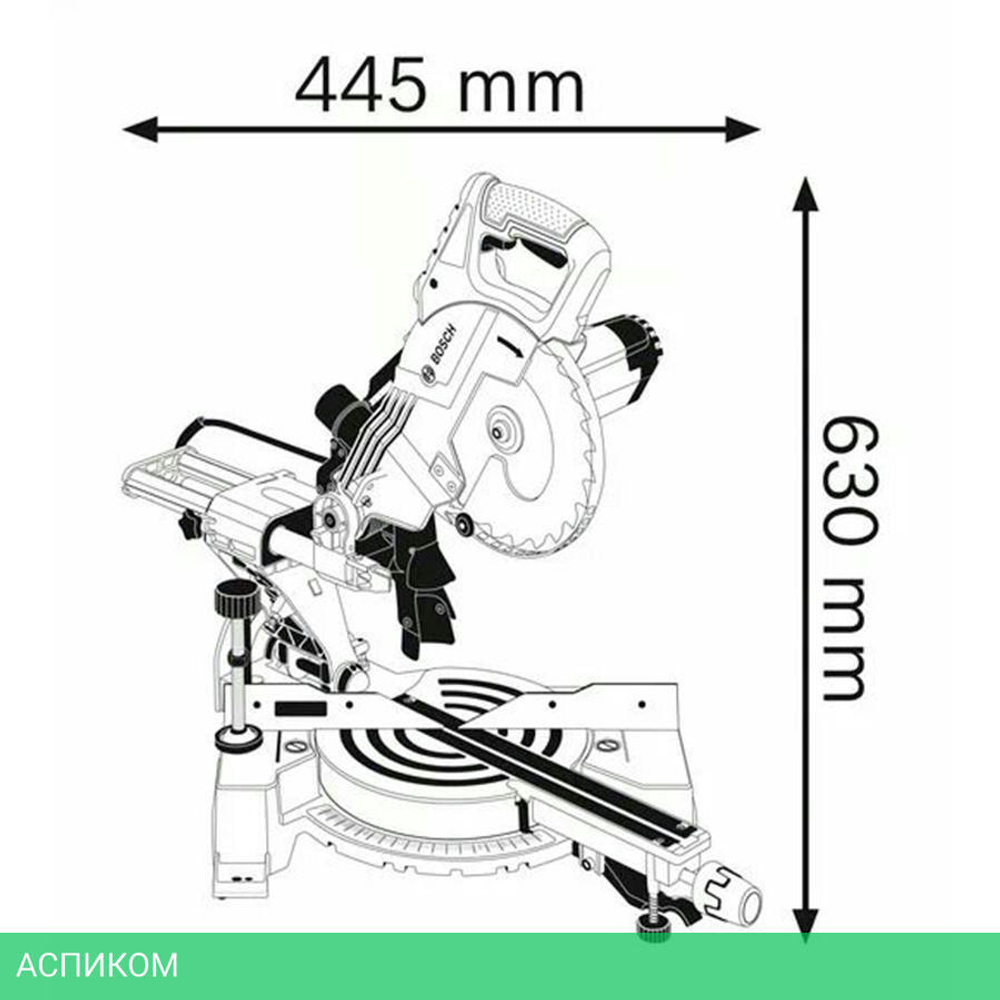 Торцовочная пила Bosch GCM 800 SJ (0601B19000)