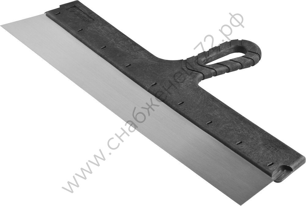 ЗУБР 450 мм, пластиковая ручка, стальной, Фасадный шпатель, СТАНДАРТ (10052-45)