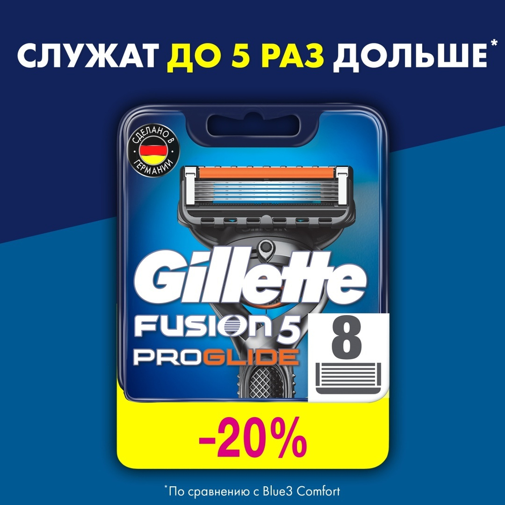 Gillette Fusion5 ProGlide сменные кассеты 8 шт