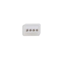 UTC-Q220 K14-B67-RGB CLEAR 025 POLYBAG Соединитель контактный прямой для светодиодных лент RGB 220В 5050 12-14мм. 4 контакта. цвет прозрачный. 25 штук в пакете