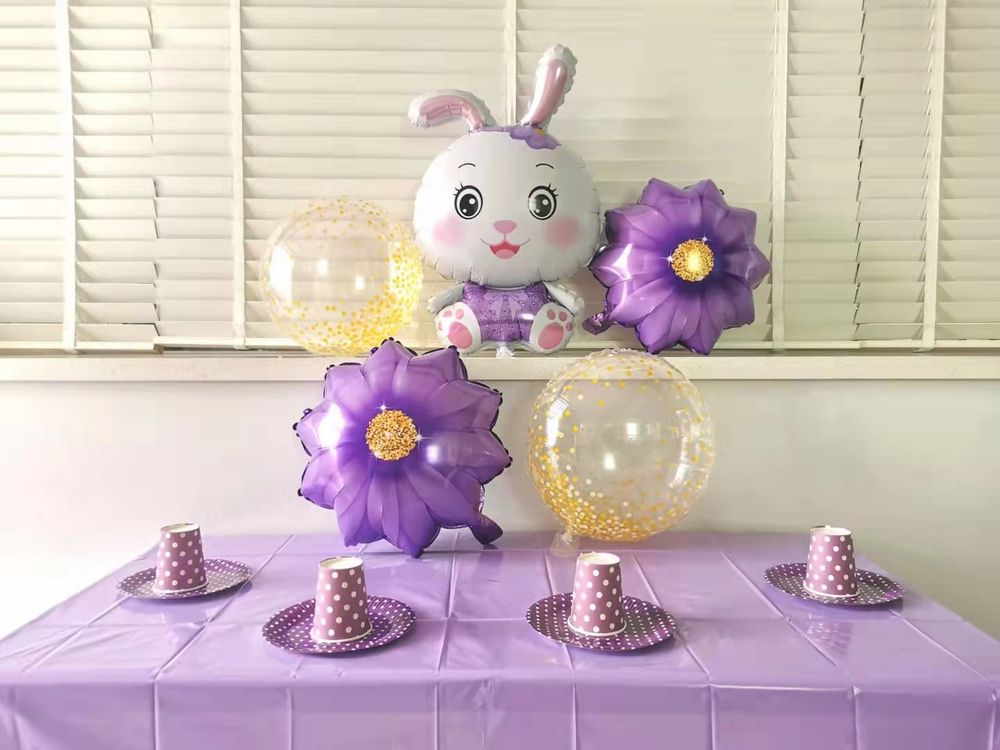 Шар (21''/53 см) Цветок, Сиреневый, 1 шт.